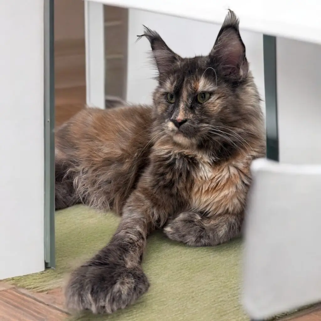 Available Kittens v2 6 Evie, blue cream Maine Coon queen polydactyl